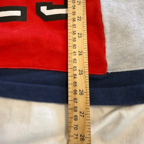 Vintage Disney Hoodie unisex M Red/Blue  Sweatshirt Sweater Mickey Mouse 90s Y2K - Picture 8 of 10